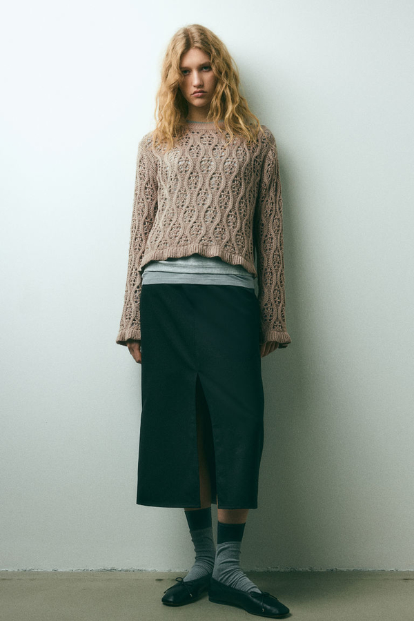 Sweter H & M w stylu casual z żakardu