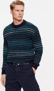 Sweter Hugo Boss z okrągłym dekoltem