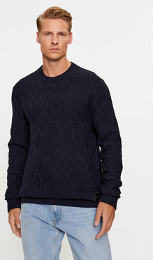 Sweter Hugo Boss z okrągłym dekoltem w stylu casual