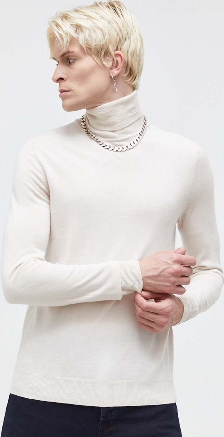 Sweter Hugo Boss z okrągłym dekoltem w stylu casual z dzianiny