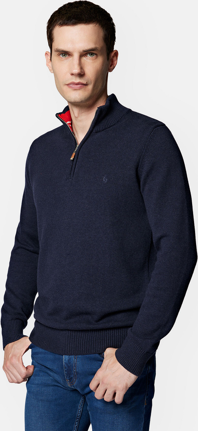 Sweter LANCERTO z bawełny w stylu casual z golfem