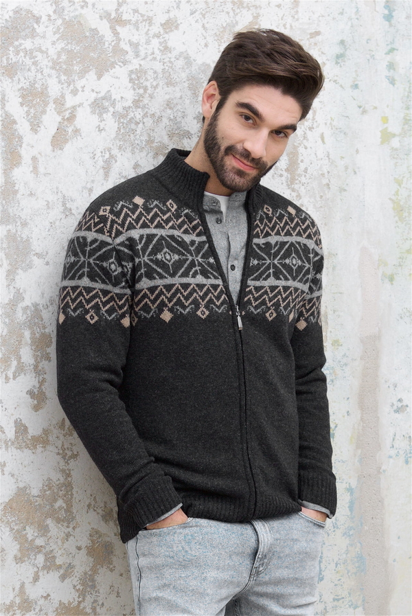 Sweter Lanieri Fashion w młodzieżowym stylu z wełny