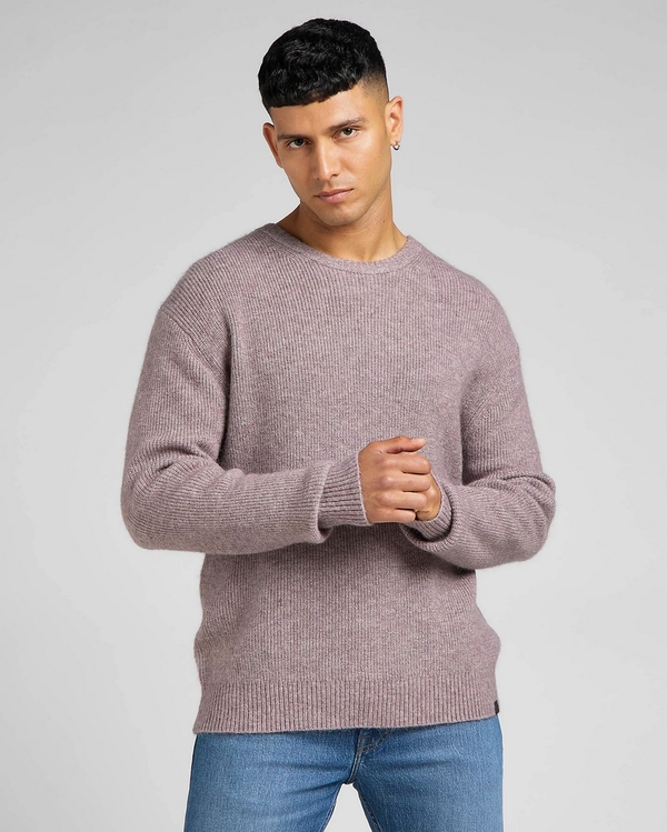 Sweter Lee w stylu casual z okrągłym dekoltem