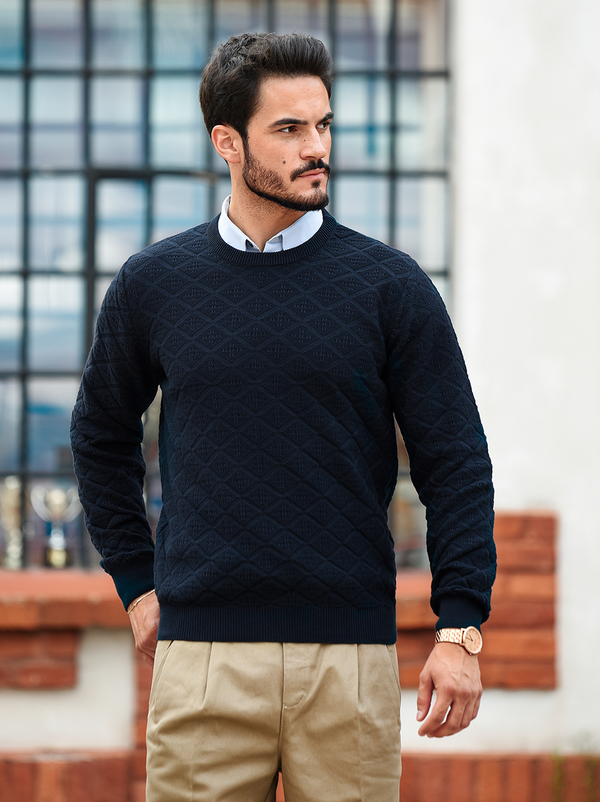 Sweter M. Lasota z bawełny w stylu casual