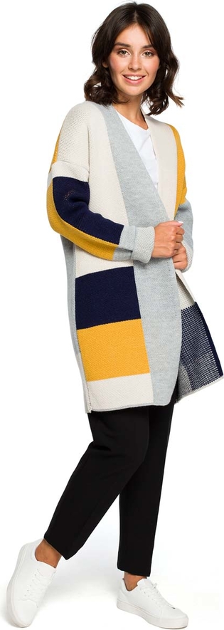 Sweter MOE w stylu casual w geometryczne wzory