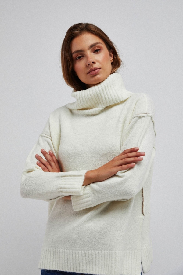 Sweter Moodo.pl z tkaniny w stylu casual