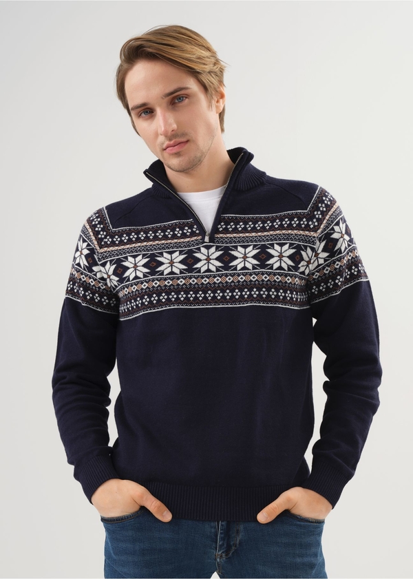 Sweter Ochnik w młodzieżowym stylu ze stójką z wełny