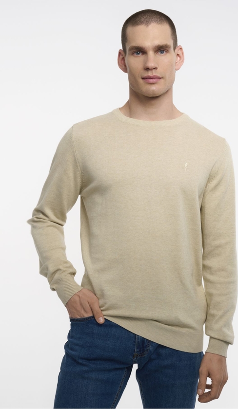 Sweter Ochnik z okrągłym dekoltem w stylu casual z bawełny
