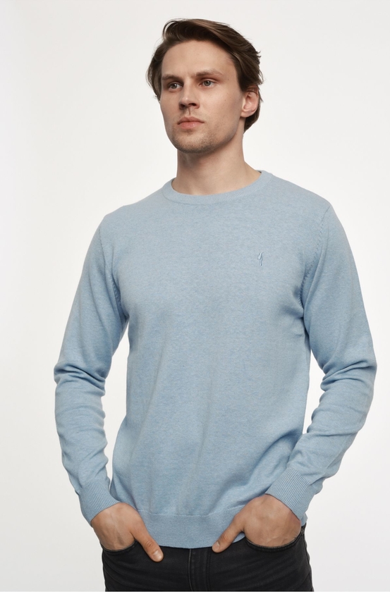 Sweter Ochnik z okrągłym dekoltem z bawełny w stylu casual