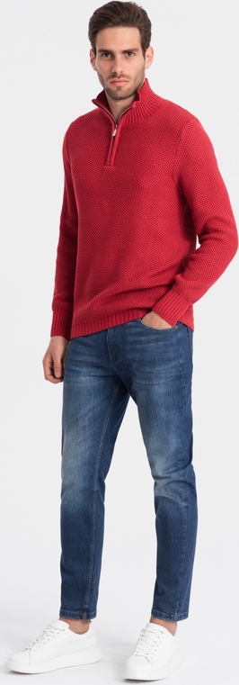 Sweter Ombre w stylu casual ze stójką