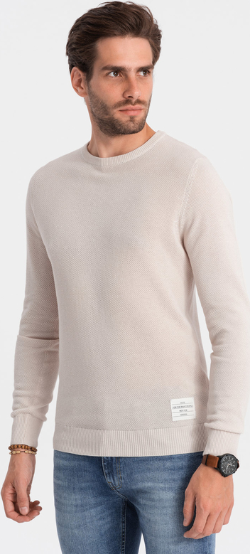Sweter Ombre z bawełny w stylu casual z okrągłym dekoltem