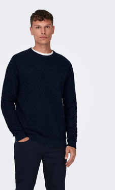Sweter Only & Sons z okrągłym dekoltem w stylu casual