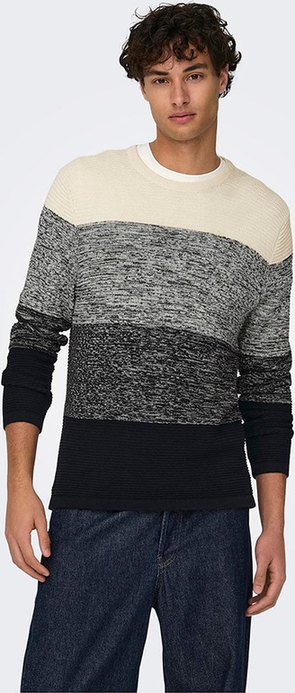 Sweter Only & Sons z okrągłym dekoltem z bawełny w młodzieżowym stylu