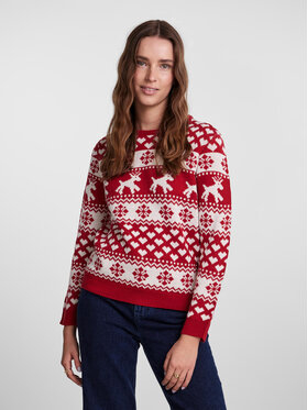 Sweter Pieces w bożonarodzeniowy wzór