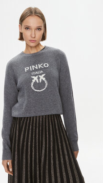 Sweter Pinko z nadrukiem w stylu casual