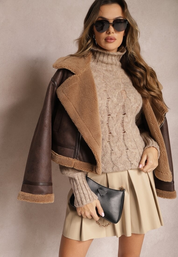 Sweter Renee w stylu klasycznym z wełny