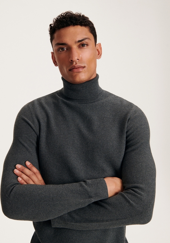 Sweter Reserved w stylu casual z golfem z bawełny