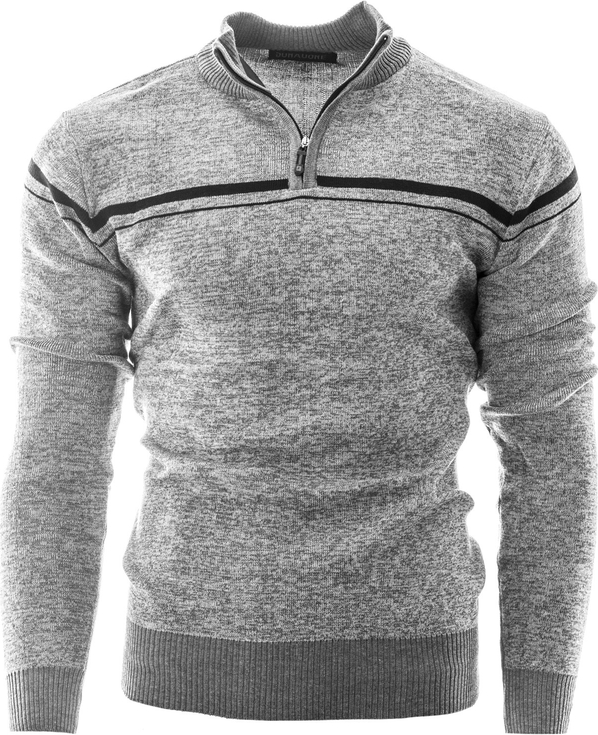 Sweter Risardi w stylu casual z bawełny ze stójką