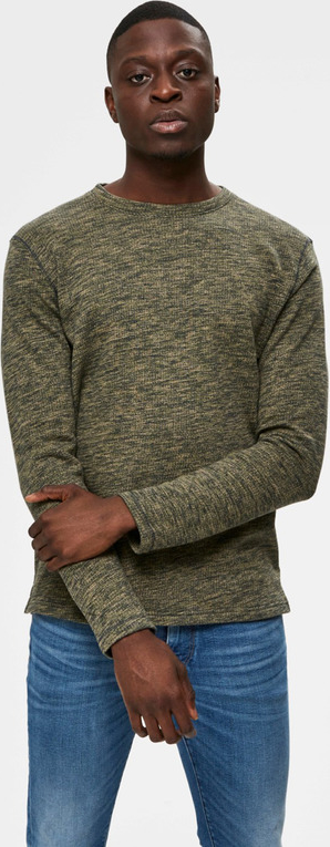 Sweter Selected Homme w stylu casual z bawełny z okrągłym dekoltem