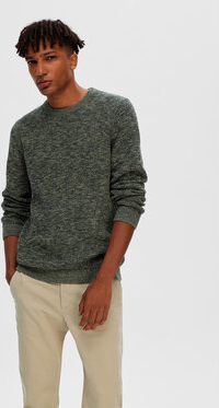 Sweter Selected Homme z okrągłym dekoltem w stylu casual