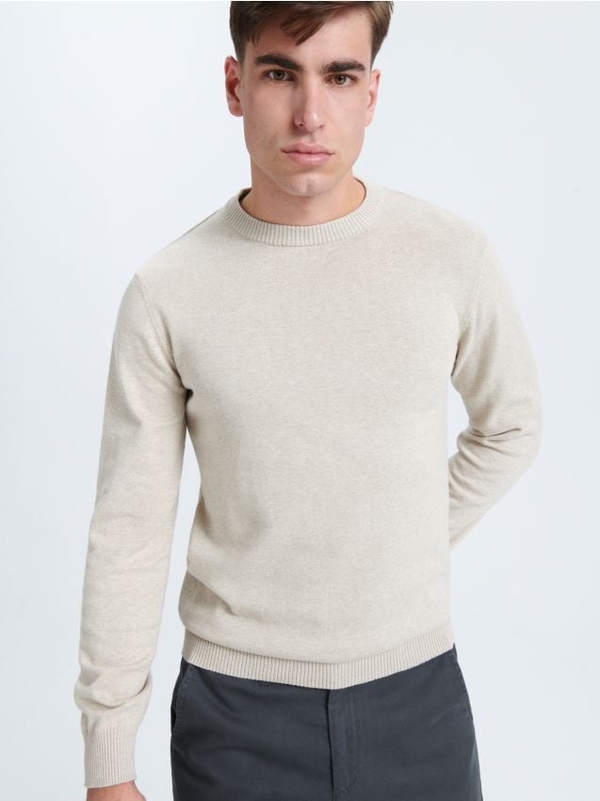 Sweter Sinsay z okrągłym dekoltem w stylu casual