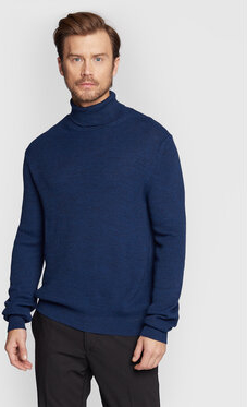 Sweter Sisley z golfem w stylu casual