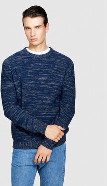 Sweter Sisley z okrągłym dekoltem w stylu casual