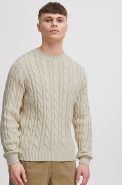Sweter Solid z okrągłym dekoltem