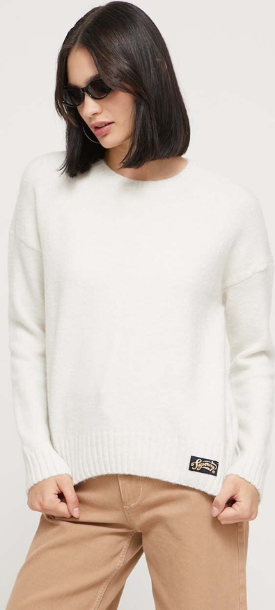 Sweter Superdry w stylu casual z wełny