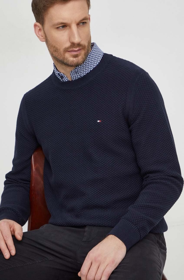Sweter Tommy Hilfiger w stylu casual z bawełny