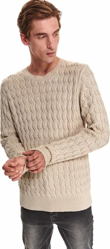 Sweter Top Secret w stylu casual z okrągłym dekoltem