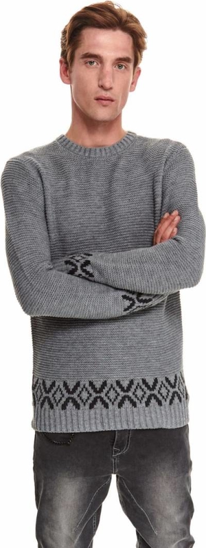 Sweter Top Secret z okrągłym dekoltem w stylu casual