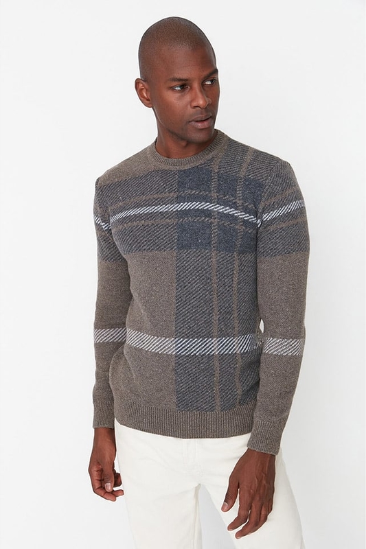 Sweter Trendyol z wełny z okrągłym dekoltem