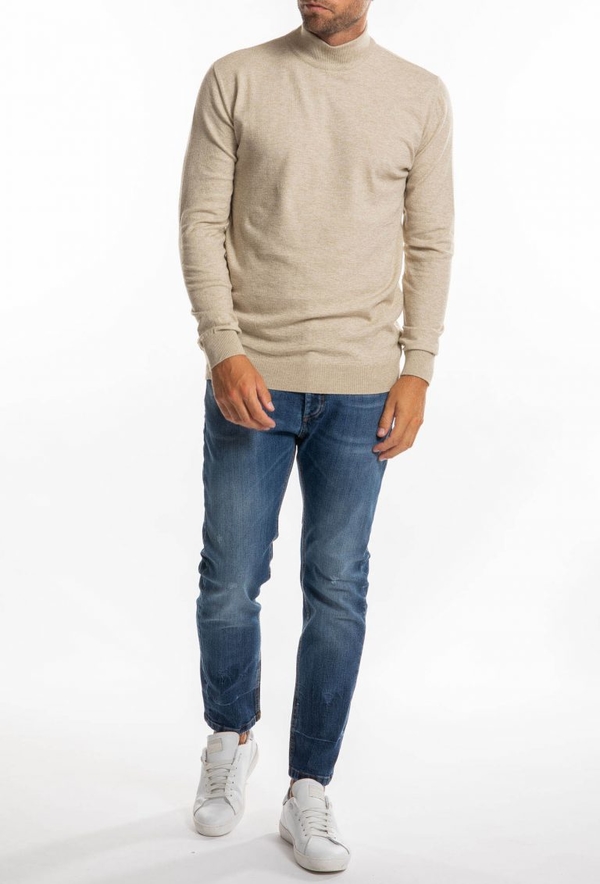 Sweter ubierzsie.com w stylu casual z dzianiny z okrągłym dekoltem