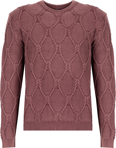 Sweter ubierzsie.com w stylu casual z okrągłym dekoltem z bawełny