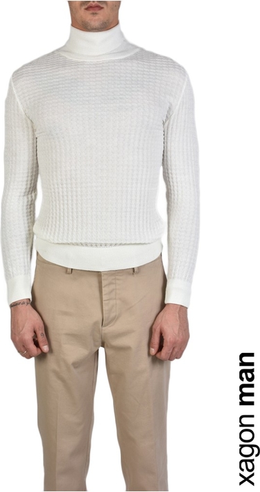 Sweter ubierzsie.com z dzianiny w stylu casual z golfem