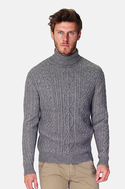 Sweter William De Faye z golfem z kaszmiru w stylu casual