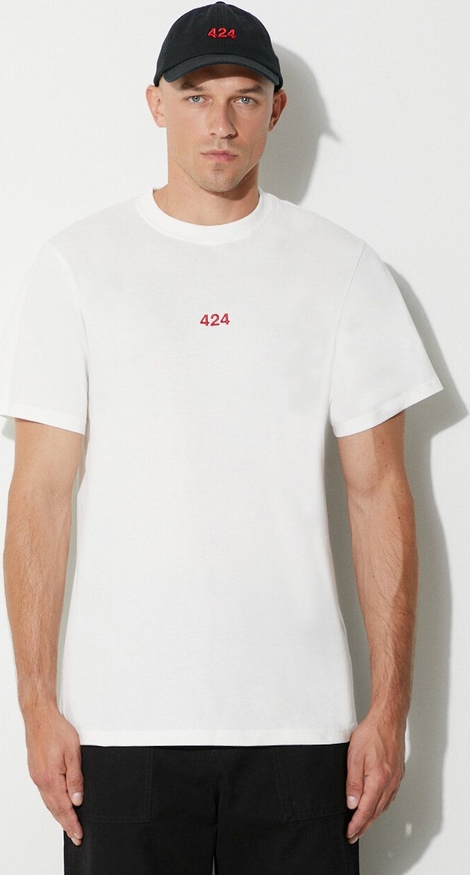 T-shirt 424 z krótkim rękawem z bawełny