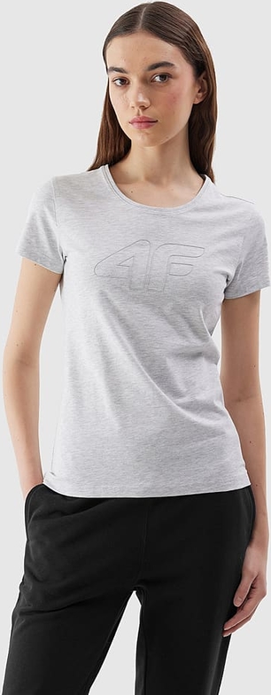 T-shirt 4F w sportowym stylu z krótkim rękawem z bawełny