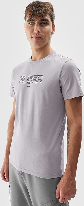 T-shirt 4F z krótkim rękawem w sportowym stylu z bawełny