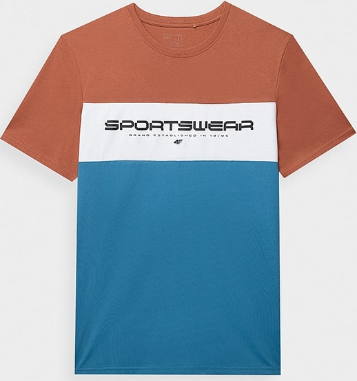 T-shirt 4F z krótkim rękawem w sportowym stylu z bawełny