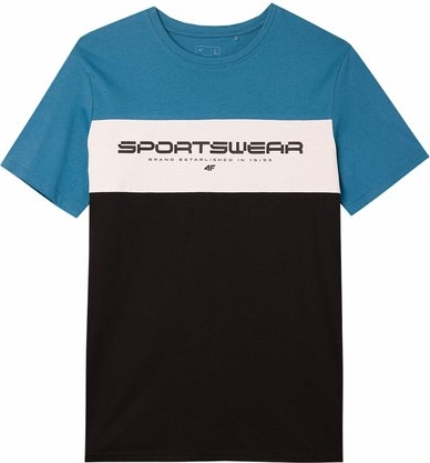 T-shirt 4F z krótkim rękawem z bawełny w sportowym stylu