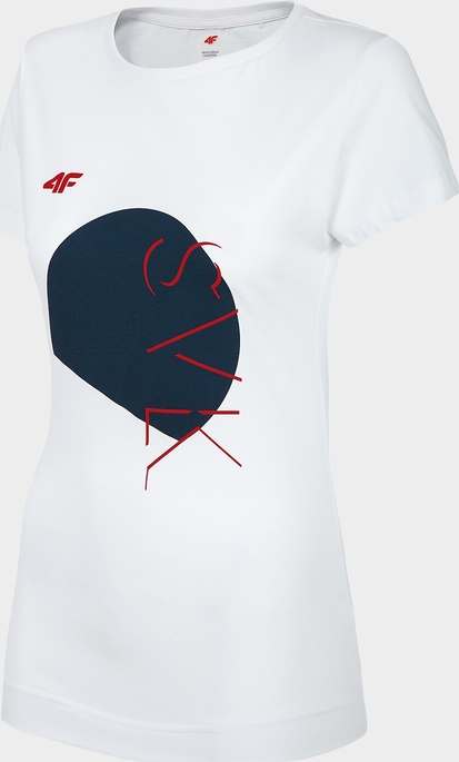 T-shirt 4F z krótkim rękawem z okrągłym dekoltem z nadrukiem