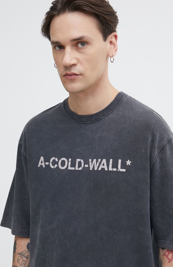 T-shirt A-cold-wall* z bawełny w młodzieżowym stylu