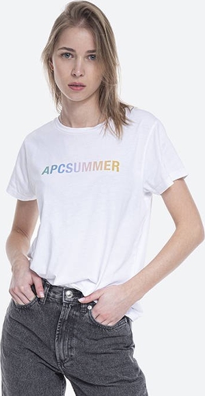 T-shirt A.P.C. w młodzieżowym stylu z krótkim rękawem