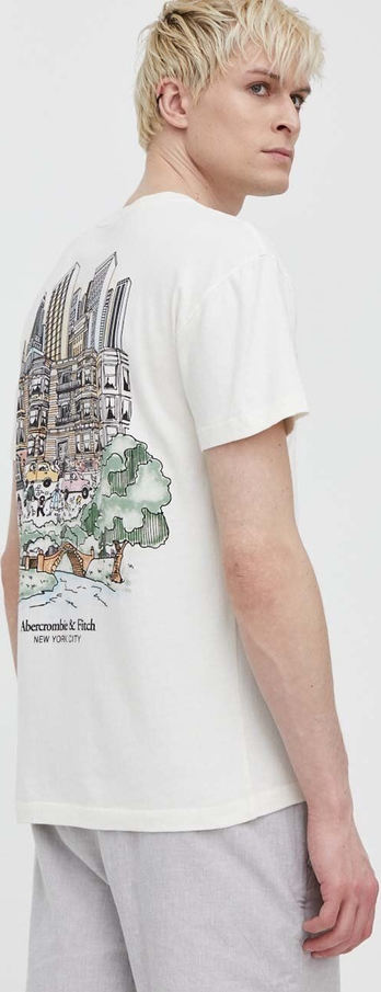 T-shirt Abercrombie & Fitch w młodzieżowym stylu z krótkim rękawem