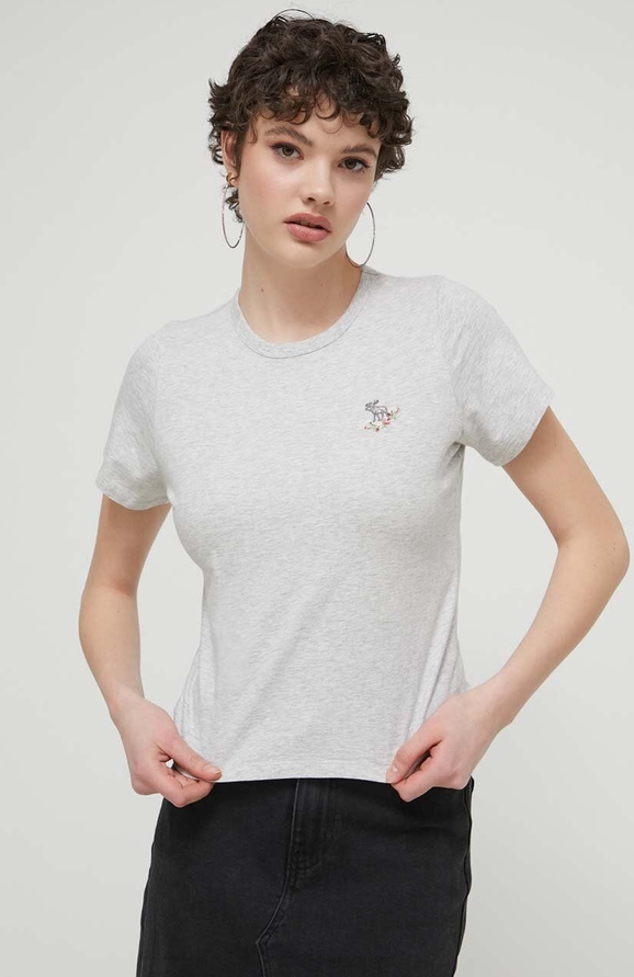 T-shirt Abercrombie & Fitch w stylu casual z krótkim rękawem z bawełny
