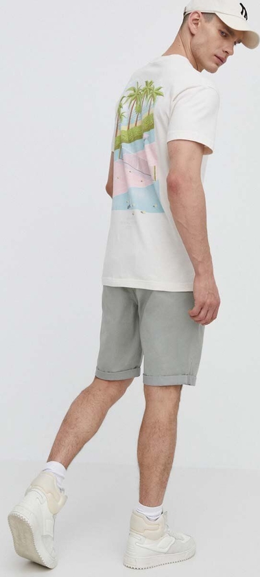 T-shirt Abercrombie & Fitch z krótkim rękawem w młodzieżowym stylu z bawełny