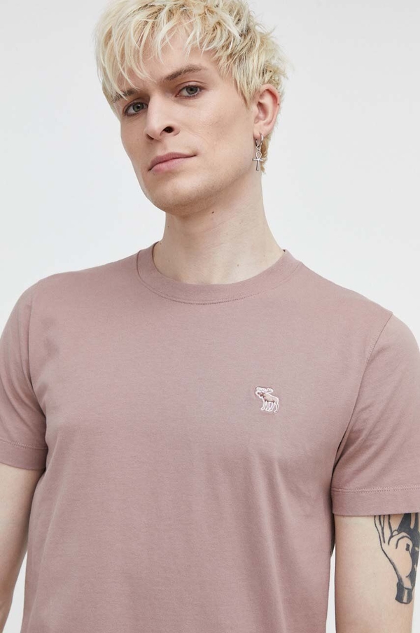 T-shirt Abercrombie & Fitch z krótkim rękawem z bawełny w stylu casual
