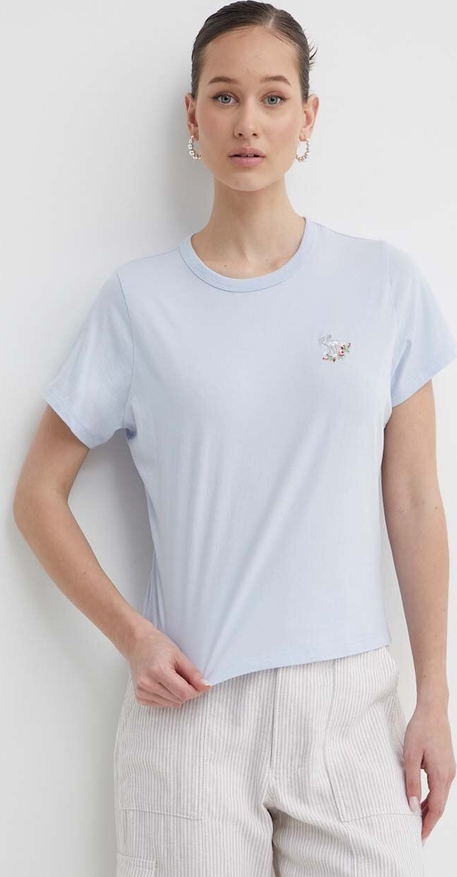 T-shirt Abercrombie & Fitch z okrągłym dekoltem w stylu casual z krótkim rękawem